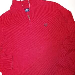 Chaps Red Cotton Sweater L